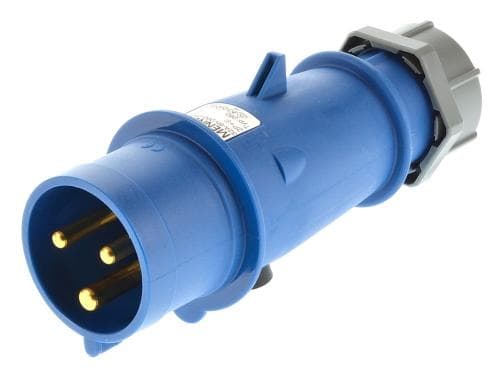 ENCHUFE IND AEREO 2P+T 32A 230V AZUL 6H IP44 260