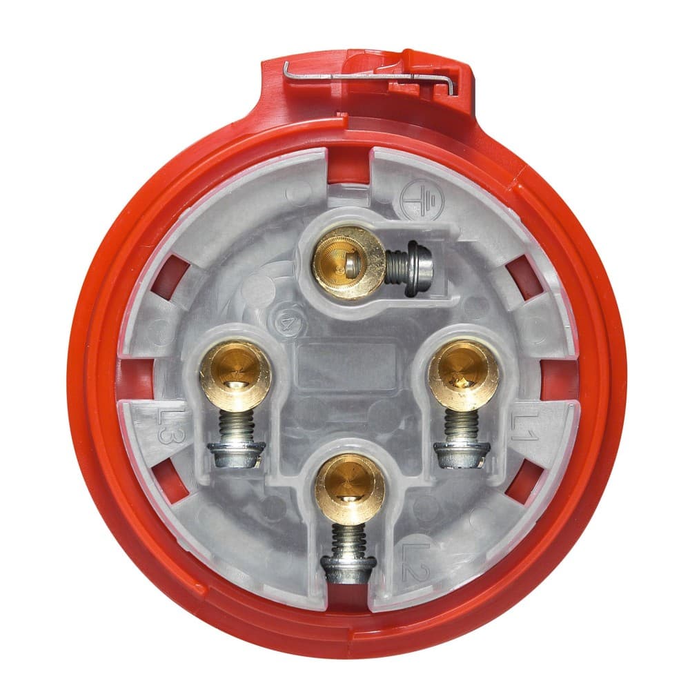 ENCHUFE IND AEREO 3P+T 32A 380/415VAC ROJO 6H IP44 555238