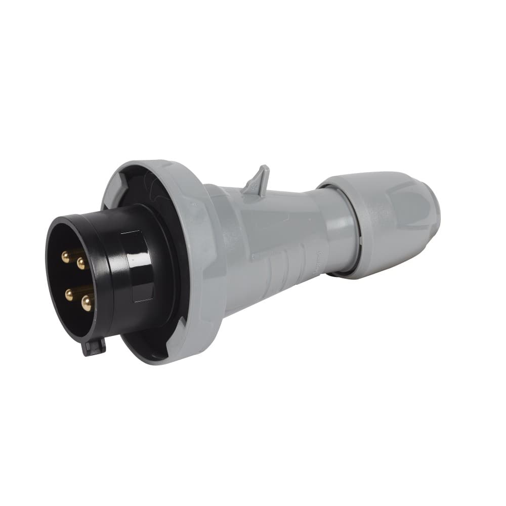 ENCHUFE IND AEREO 3P+T 32A 480/500VAC NEGRO 7H IP67 555442