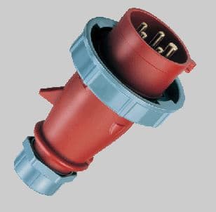 ENCHUFE IND AEREO 3P+N+T 32A 415V ROJO 6H IP67 300