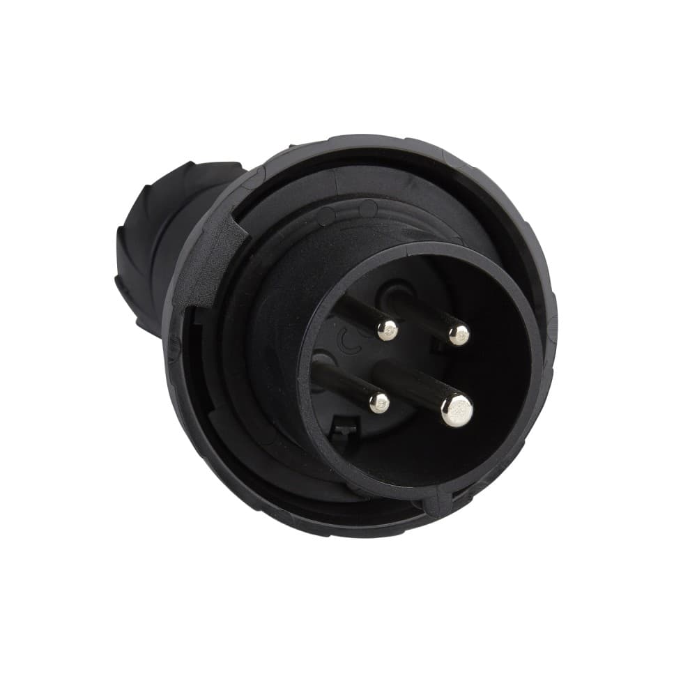 ENCHUFE IND AEREO 3P+T 32A 480/500VAC NEGRO 7H IP67 PKX32M744