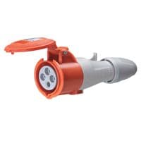 TOMA INDUSTRIAL AEREO 3P+T 32A 380/415VAC ROJO 6H IP44 555218