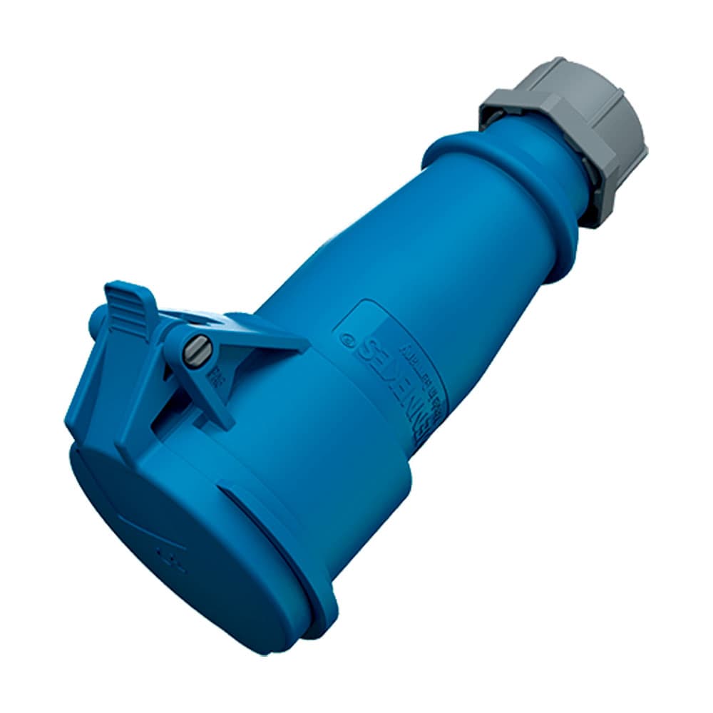 TOMA INDUSTRIAL AEREO 2P+T 16A 230V AZUL 6H IP44 510