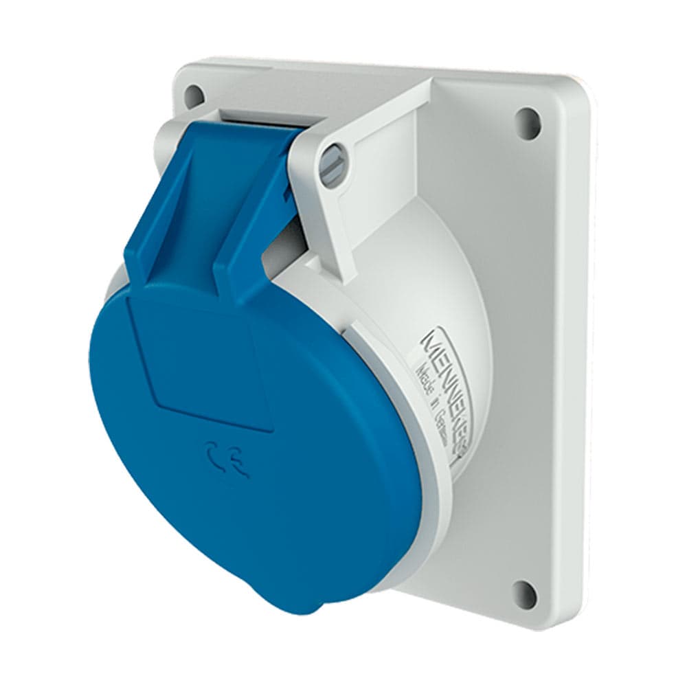 TOMA INDUSTRIAL EMPOTRADO 3P+T 32A 230V AZUL 9H IP44 1495