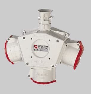 TOMA INDUSTRIAL MULTIPLE 3P+T 32A 380V ROJO 6H IP44 86946