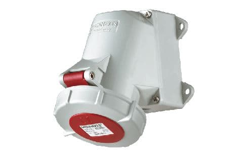 TOMA INDUSTRIAL ADOSABLE 3P+T 32A 400V ROJO 6H IP67 1206