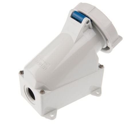 TOMA INDUSTRIAL ADOSABLE 2P+T 32A 230V AZUL 6H IP67 1202