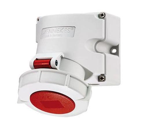 TOMA INDUSTRIAL ADOSABLE 3P+N+T 32A 400V ROJO 6H IP67 9382