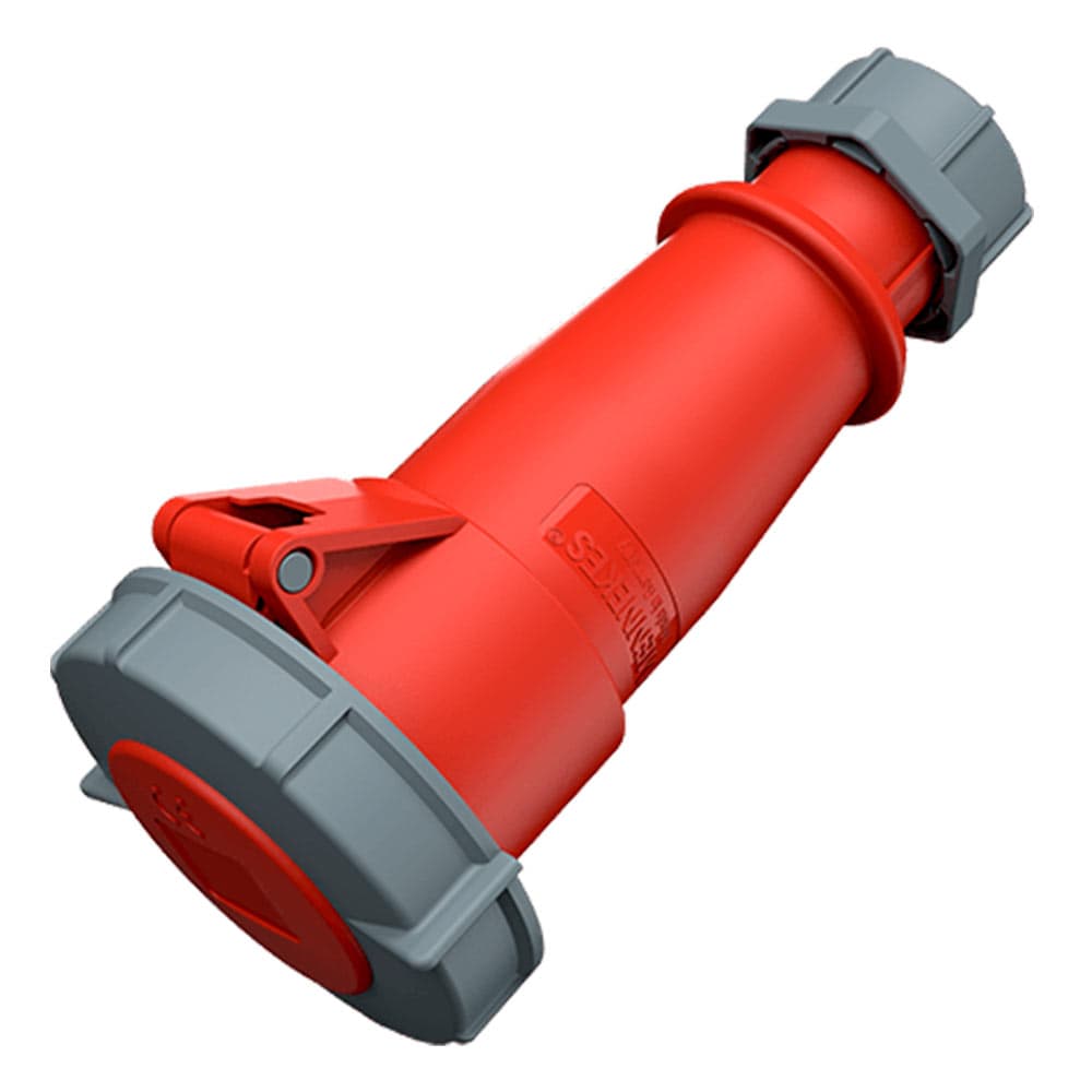 TOMA INDUSTRIAL AEREO 3P+T 32A 440 VAC IP67 ROJO 3H P17 2177A