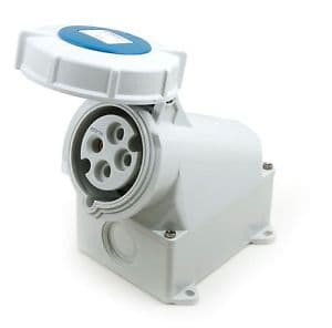 TOMA INDUSTRIAL ADOSABLE 3P+T 32A 230V AZUL 9H IP67 1205