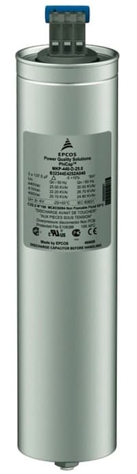 CONDENSADOR TRIFASICO D/POTENCIA PhiCap 15 KVAr 480 VAC 60 Hz B32344-E4151-A80
