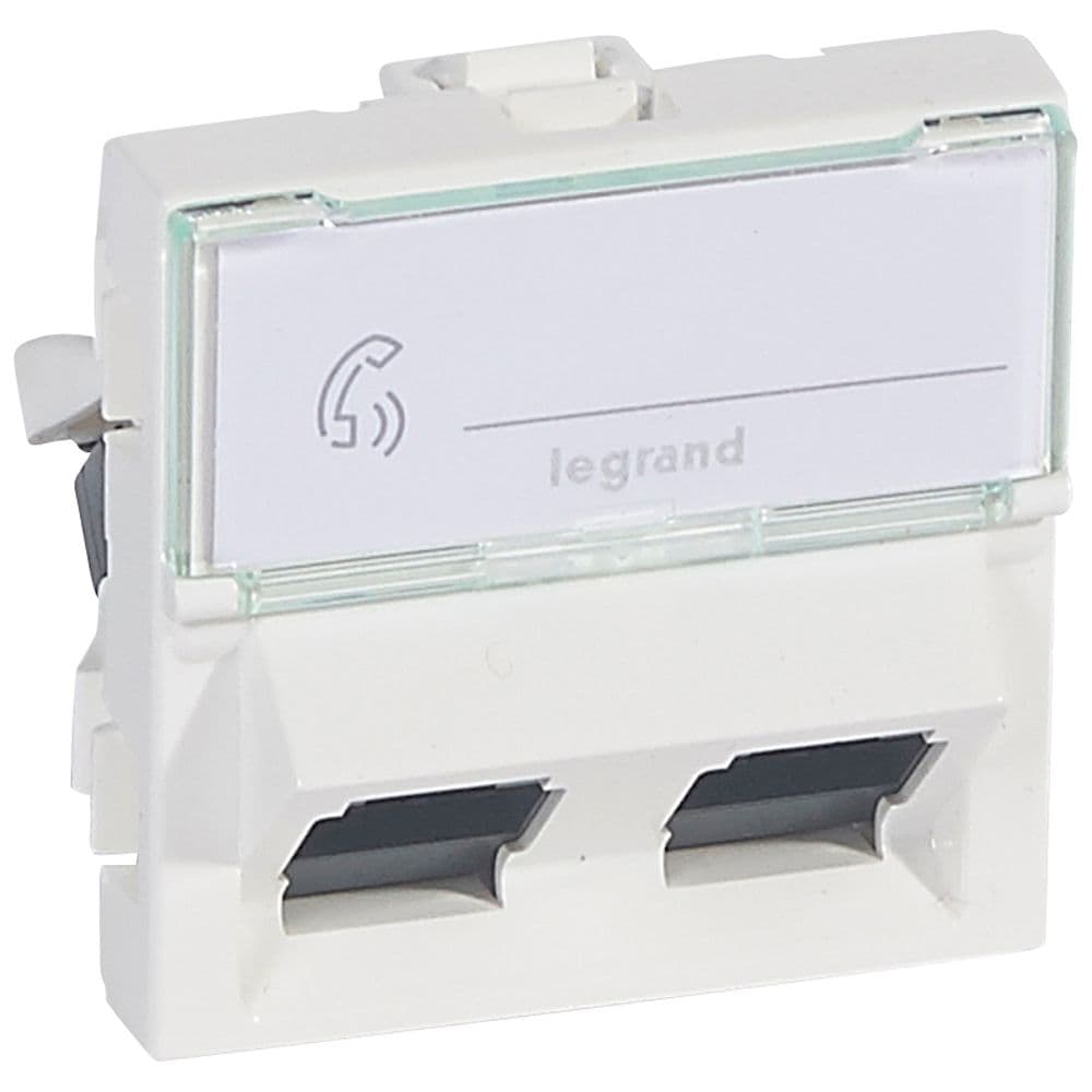 TOMA RJ45X2 CAT 6 UTP MOSAIC 2 MÓD 45° 76504