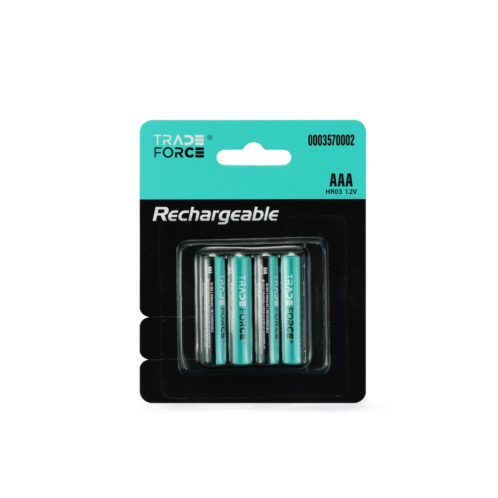PILA ALCALINA 1.2V RECARGABLE TAM AAA C/4UNID TRADEFORCE HR03