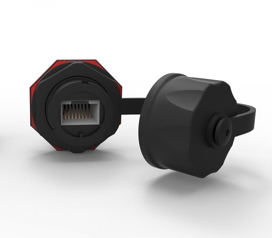 CONECTOR JACK RJ45 BLINDADO CAT6 NEGRO GIGALAN T568A/B