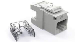 CONECTOR JACK RJ45 CAT6 NEGRO T568A/B 90/180 GIGALAN