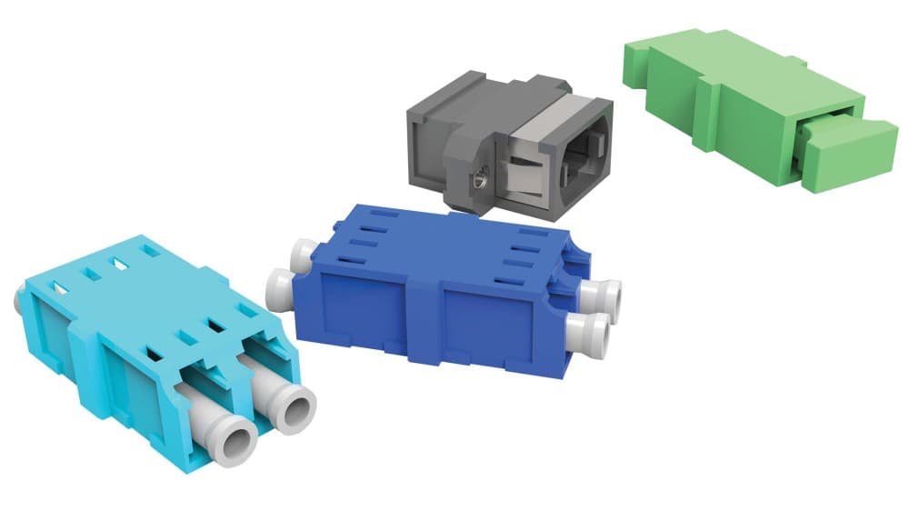 KIT DE ADAPTADORES OPTICOS 02F SM LC-PC DUPLEX AZUL P/FIBRA OPTICA MONOMODO LC