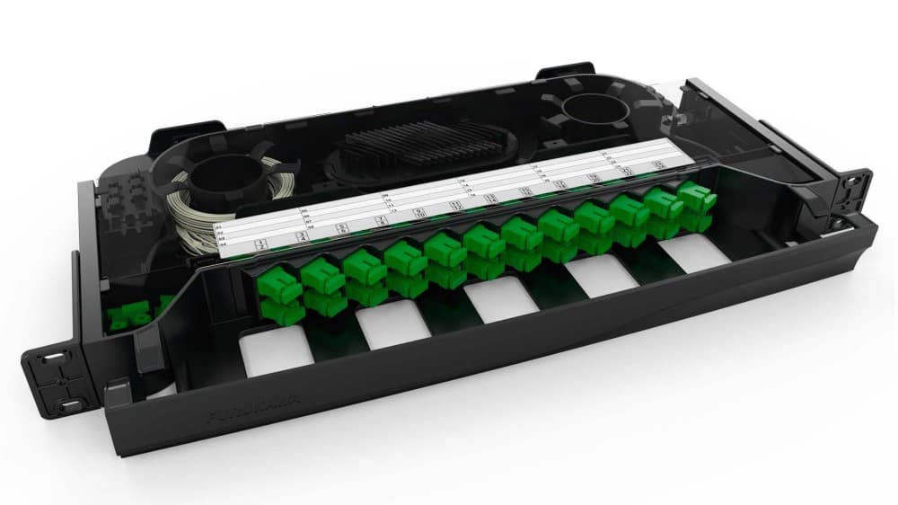 BANDEJA FIBRA OPTICA MODULAR PLASTICO ABS 19" 1U BX24